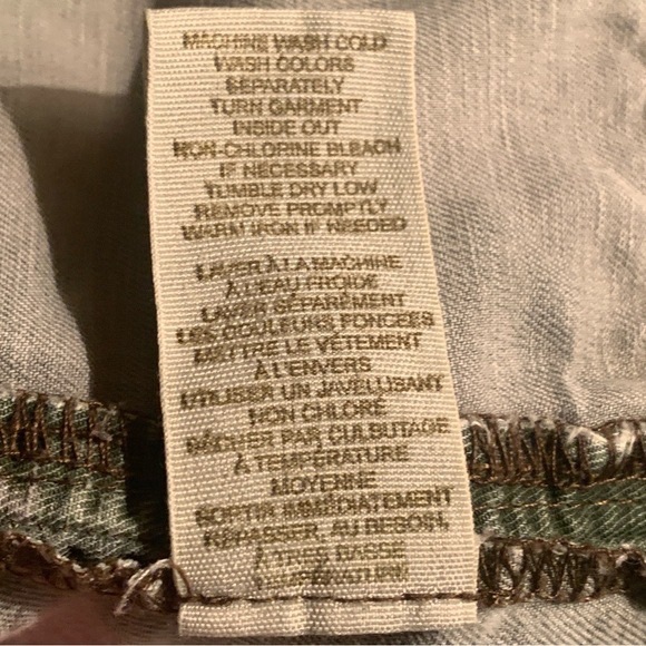 Free People Bleached Camo Linen Shorts - Picture 7 of 7